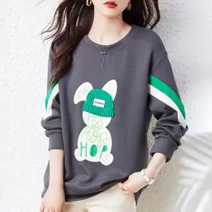 【LANNI 藍尼】★兔子可愛造型大學上衣(T恤/女裝/長袖)
