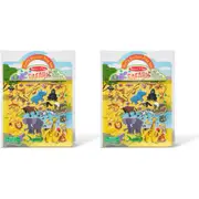 2x Melissa & Doug Reusable Puffy Sticker Play Set Safari Kids/Childrens Toy 4y+