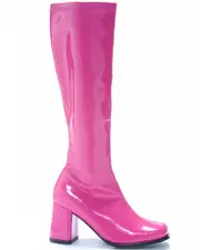 Fuchsia Patent Go Go Womens Boots