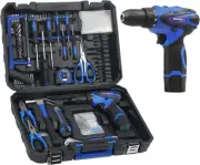 Tool Set- Tool Kit with 12V Cordless Power Drill,261 Piece Tool Box with Drill,H