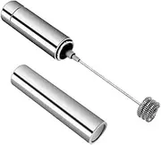 Mikinona Milk Frother Handheld Milk Frother with Cover Lid Stainless Steel Material for Easy Cleaning