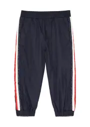 Moncler Kids Navy Striped Shell Sweatpants - 3 Years 3 years
