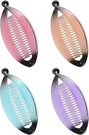 Molain Gradient Color Hair Clips, 4 Pcs Retro Plastic Fishtail Banana Clips for Women and Girls