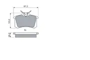 Brand New Bosch Rear Brake Pads for Audi A4 8HE, B7 1.8L Petrol BFB 2006 - 2009