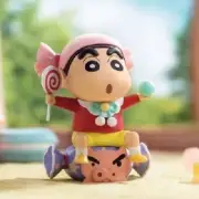Anime Action Figure Crayon Shin-Chan Snack Time Lollipop Collectible Toy