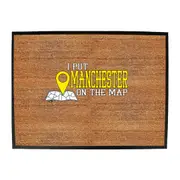 Put On The Map Manchester - Funny Novelty Doormat Man Cave Floor mat