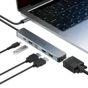 BlitzWolf® BW-NEW TH11 5 in 1 USB Hubs with Dual HDMI 4K@30Hz / VGA/ USB3.0 / 100W PD Charging / Type C Docking Station