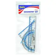 HELIX 15CM GEOMETRY SET MATHS SET 4 PIECE STUDENT STATIONERY SET NEW