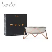 在飛比找momo購物網優惠-【Bendo】好潮狗碗 毛小孩 寵物碗 寵物碗架 紅銅架+不