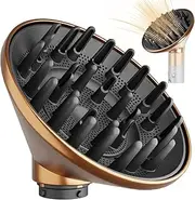 [T Tersely] Upgraded Diffuser for Dysonn Airwrap Styler, Hair Dryer Diffuser Nozzle Attachment for Airwrap HS05 HS01,for Dryer Faster and Define Curls Hair, Gold