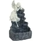 Angel Falls Solar Outdoor Water Feature Fountain w/ Battery with LED Light SL452