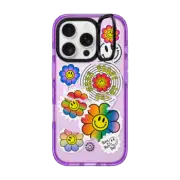 iPhone 16 Pro Impact Ring Stand Case MagSafe Compatible Smile Sticker Bomb By Nathan Bennett