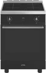Smeg 60cm Classic Pyrolytic Induction Freestanding Cooker - Gloss Black