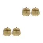 4 pcs Egg Storage Basket Bamboo Container Decorative Woven Basket Egg