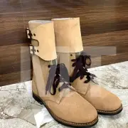 WWII US ARMY COMBAT SERVICE BOOTS HIGH QUALITY MEN RETRO TACTICAL LEATHER BOOTS