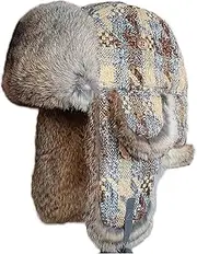 [CVMRBY] Winter Hats,Bomber Hat Aviator Bomber Hat Trapper Hat with Ear Flap and Chin Strap Winter for Ski Skate
