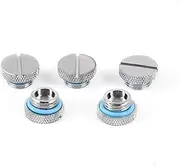 5pcs Plug Fitting, G1/4 Plating Brass Water Cooling Plug ScrewIn Water Stopper Plug for PC Water Cooling System Computer Accessories