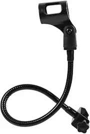 QUMIIRITY Durable Gooseneck Microphone Stand Flexible Microphone Rack with Clip Mic Bracket for Podcasts Recordings and Live Streaming Black
