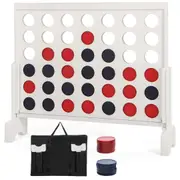 Costway Giant 4-in-a -row Game Set Jumbo 4-to-score Chess Game Family Connect Game White