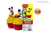 Mickey Mouse Wafer Cupcake Toppers 16 Pack Edible Images Party FAST SHIPPING