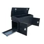 170 x 50 x 80cm Black Aluminium Ute Toolbox Webber BBQ Fridge Slide Tool Box