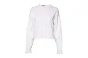 Jil Sander White Viscose Crew Neck Long Sleeves Pullover Sweater
