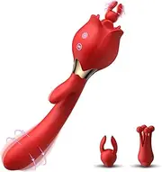 Silent Vibrating Vibrator Thrusting G Spot Vibrator Dildo Vibrator Sex Toys For Women 3 in 1 Sex Toys Vibrator Clitoral Nipple Vibrator