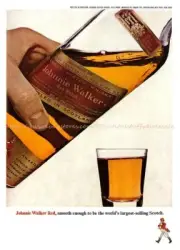 accent wall 1966 Liquor bars pubs whisky Red Scotch Whiskey paper poster