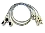 Spacelabs Compatible ECG Leadwire 012-0498, 3 Lead, Snap end, 0.6M/AHA, Brown