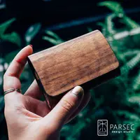 在飛比找PChome24h購物優惠-PARSEC｜樹革柚木名片夾