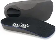 [Dr.Foot] Dr. Foot's 3/4 Length Orthotic Inserts, Self-Adhesive Half Shoe Insoles for Flat Feet, Plantar Fasciitis, Fallen Arches, Over-Pronation, Heel Spurs, Feet Fatigue (L - Women's 11-13 | Men's 9.5-11)