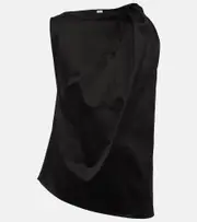 [Toteme] Toteme Draped cotton and linen top AU 2 black