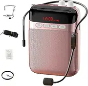 Rechargeable Pa System Speaker - Portable Voice Amplifier,Wireless Amplifier with Long Battery Life for Presentations Yoga