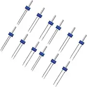HOODANCOS 12Pcs Electric Twin Sewing Machine Needles Compatible Double Needles for Sewing Machines Durable Easy to Use Accessories for Home Clothing Store