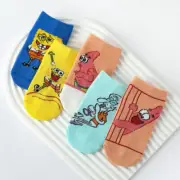 5 Pairs Spongebob Cute Children Socks Sponge Bob Cute 1-8yr