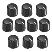10pcs D type 6mm Potentiometer Control Knobs For Guitar Volume Tone Knobs Black