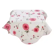 Vinyl Plastic Square Tablecloth Pink 35" x 35" Sunflower Pattern