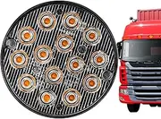 LED Warning Lights,Round Emergencies Lamp | 12-24V 14 LED Tail Light Waterproof Truck Side Emergencies Warning Lamp for Car Auto