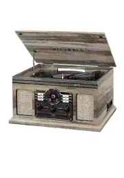 Victrola 6-in-1 Bluetooth Record Player & Multimedia Center with Built-in Spkrs
