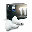 Philips Hue White 2-Pack BR30 LED Smart Bulb, Bluetooth & Zigbee Compatible (Hue