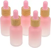 BESTYASH 5pcs Gradient Glass Dropper Bottles Durable Frosted Design for Essential Oils Perfumes Skincare Travel Containers for Beauty Salons Personal Use