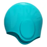 Unisex Kids Swimming Cap 3D Ear Protection Silicone Swimming Cap Waterproof Swim Cap for Kids and 2 Blue