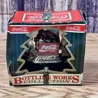 Vintage Coca-Cola Bottling Works Collection Coke On A Sled With Elves