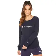 Champion Women's Script Crew Sweater - Navy