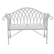 White Lavinia Iron Outdoor Bench
