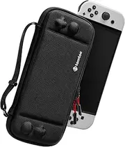 tomtoc Switch Case for Nintendo Switch OLED Model, Slim OLED Switch Sleeve with 10 Game Cartridges, Protective Switch Carry Case for Travel, with Original Patent and Military Level Protection