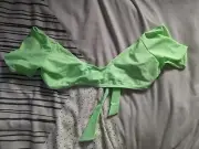 Green Tie Back Crop Top size 8 Boohoo summer Women Fashion Swimwear Beach Mint