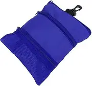 Oshhni Golf Portable Golfer Gift Professional Multipurpose Valuables Holder Zipper Golf Ball Bag for Keys Tees Balls Cards