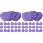 2 Pieces Heart Shape Lint Free Wipes Purple Nail Remover Cotton Safe Travel