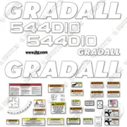 Fits Gradall 544D Decal Kit Telehandler - 7 YEAR OUTDOOR 3M VINYL!